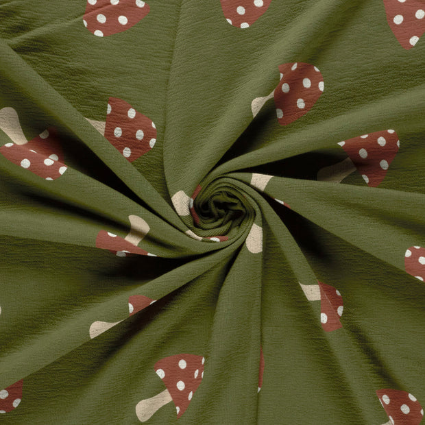 Terry Crepe fabric Dark Green 