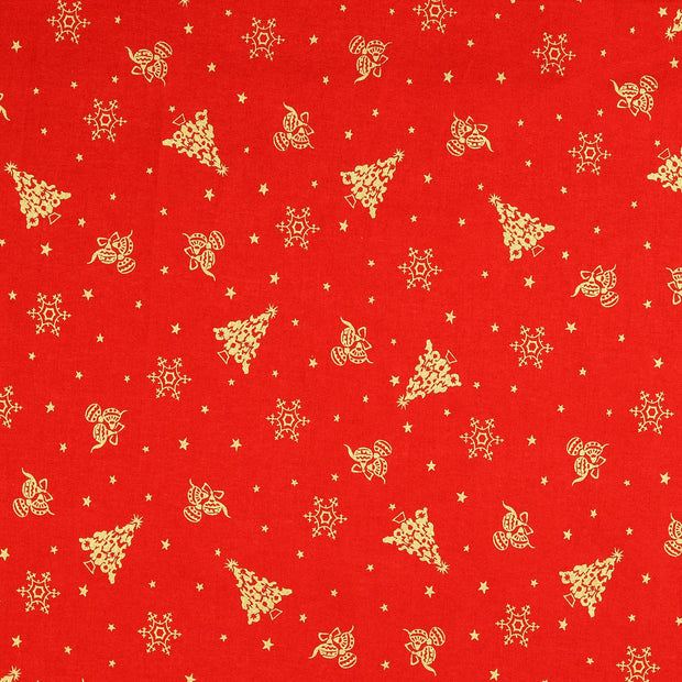  fabric Trees Red