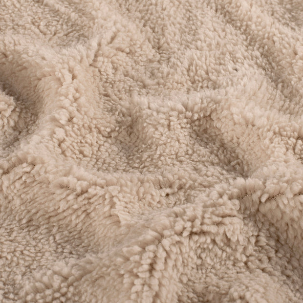 Sherpa Fleece fabric Unicolour Beige