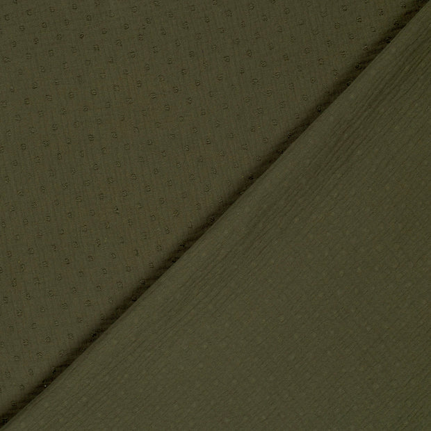 Double gaze tissu pois dobby 