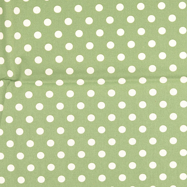 Cretonne fabric Dots Apple Green