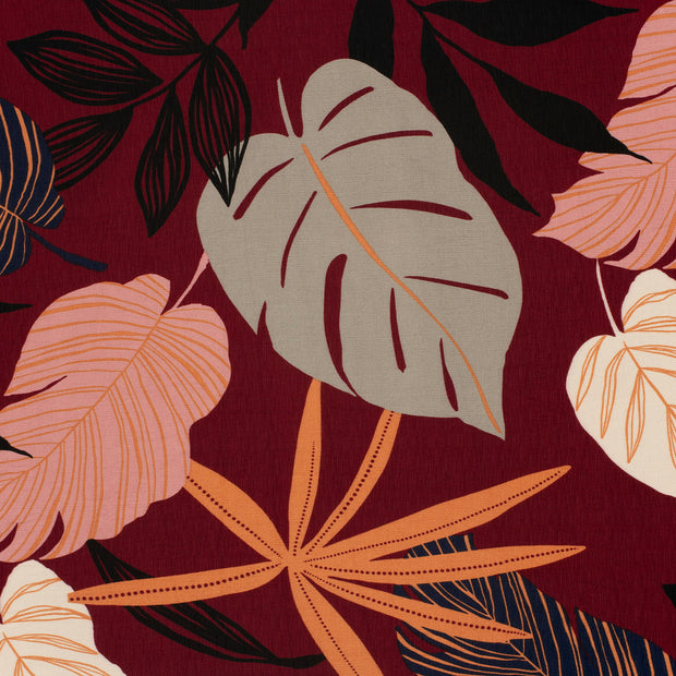 Viscose Nylon Ottoman tissu Bordeaux 