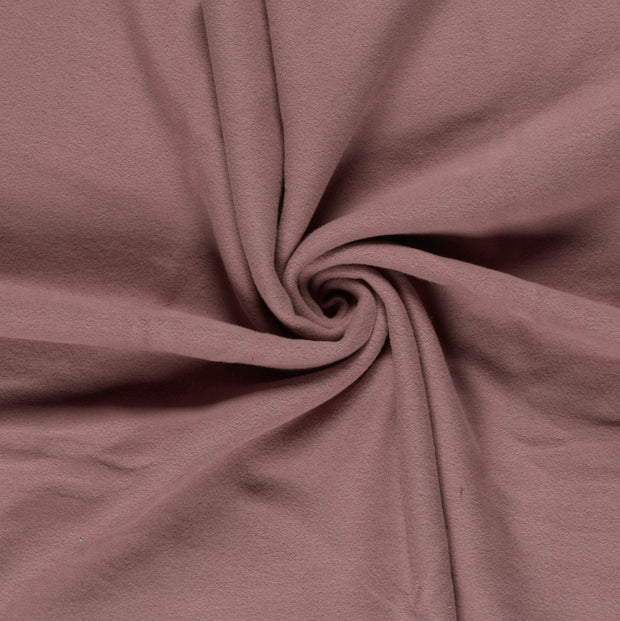 Cotton Fleece fabric Mauve brushed 