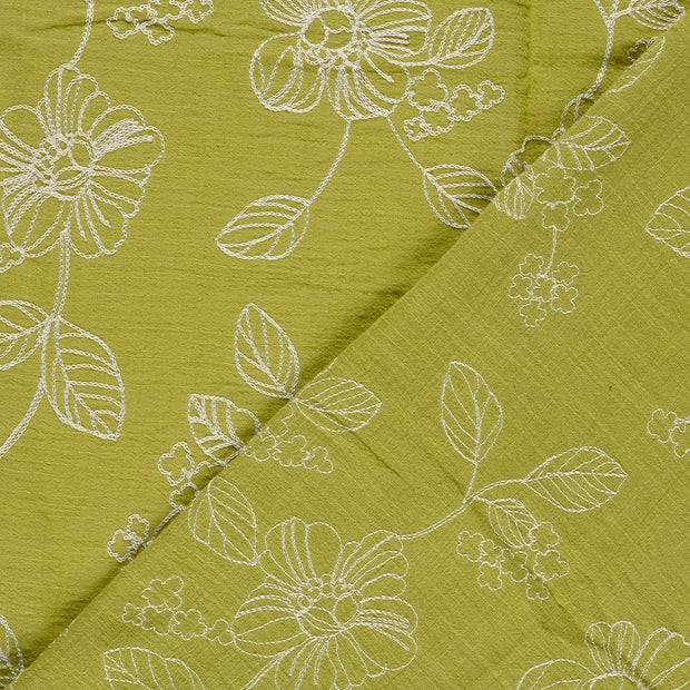  fabric Flowers embroidered 