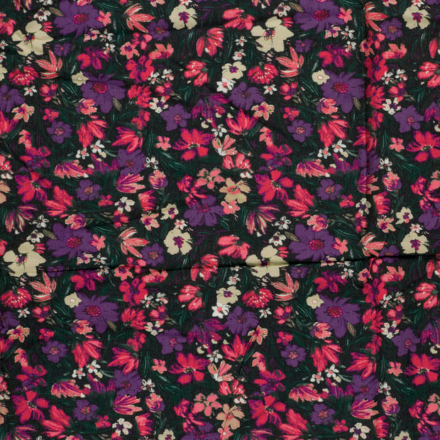 Viscose Nylon Ottoman fabric Fuchsia 