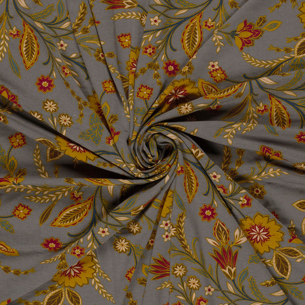 Viscose Vortex Jerséis tela Gris pardo estampado 