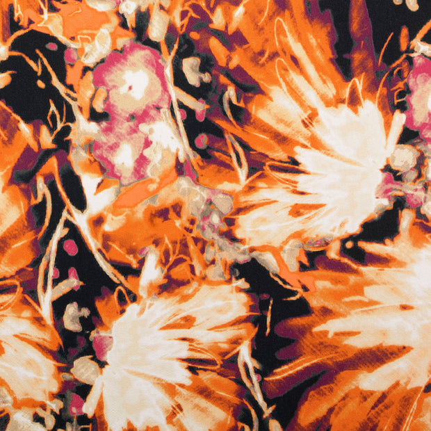 Viscose Satin fabrik Blumen Bronze