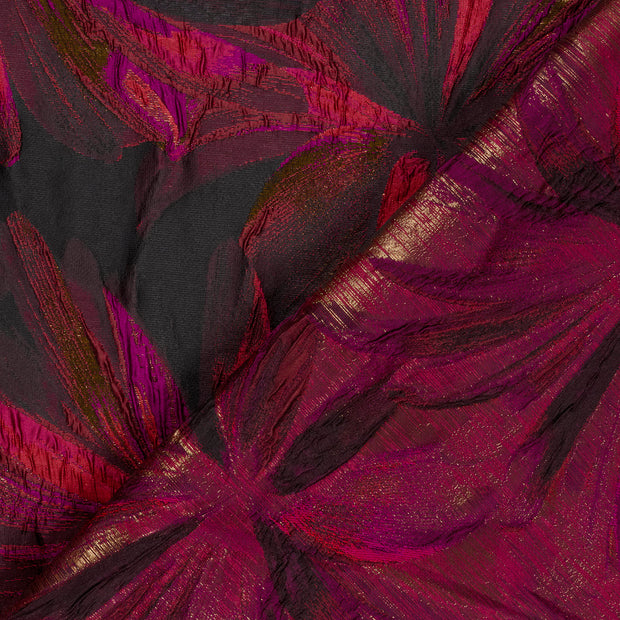 Jacquard stof Bloemen Lurex 