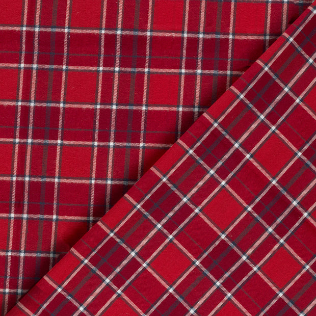 Flannel fabric Checks brushed 