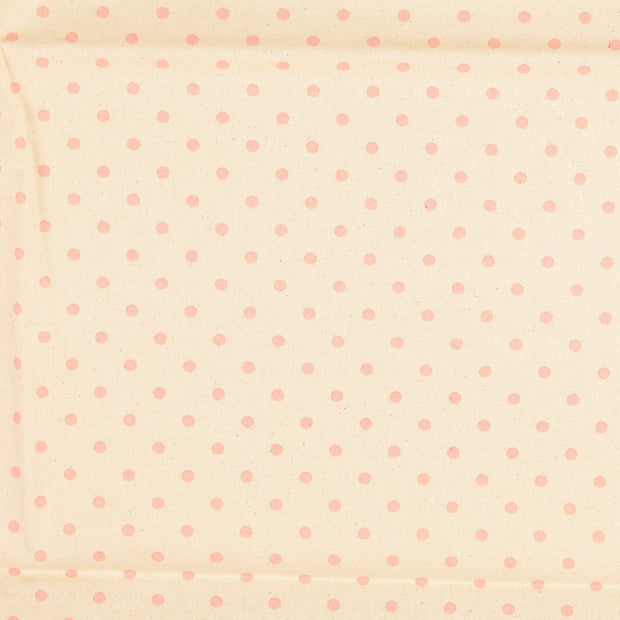 Cretonne stof Stippen Licht roze