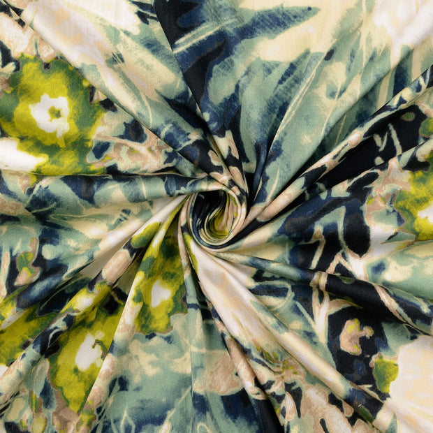 Viscose Satin fabric Olive Green 