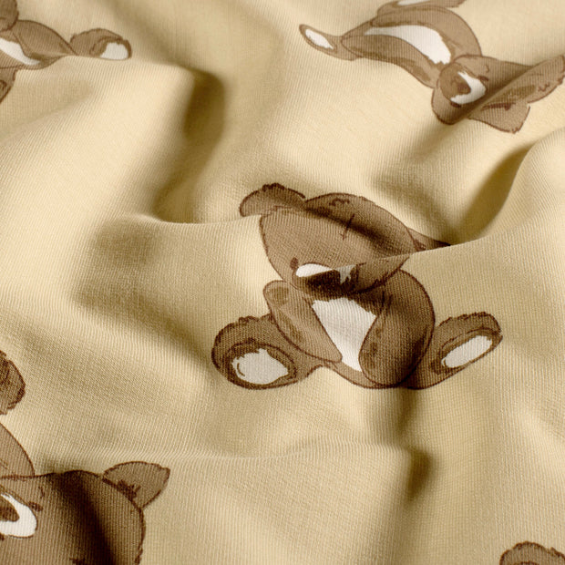 French Terry stof Beren Beige