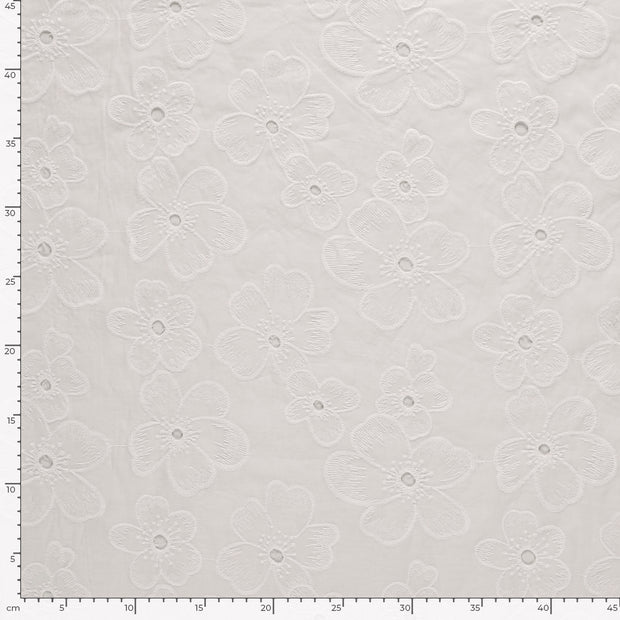 Cotton Poplin fabric Unicolour Off White