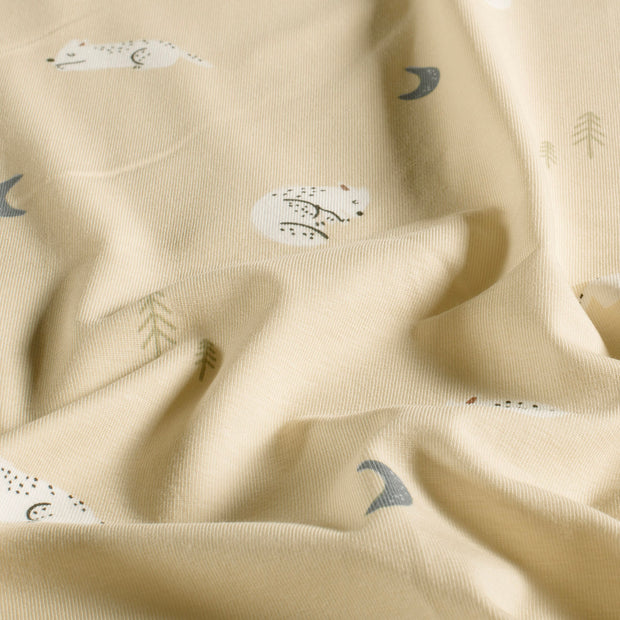 Jersey fabric Animals Beige