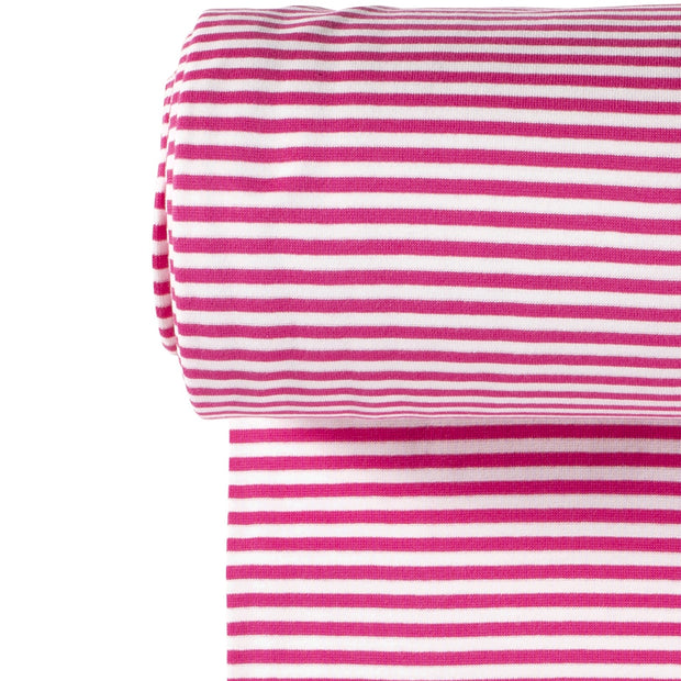 Bord Cote tissu rayures Fuchsia