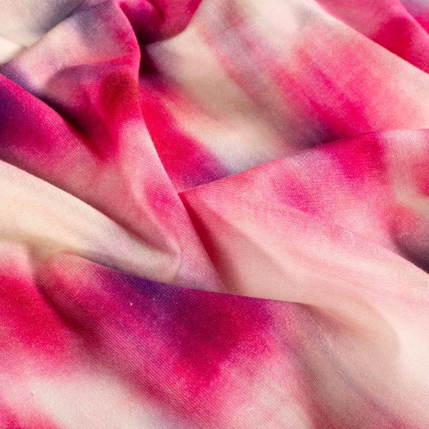 Felpa tela Abstracto Fucsia