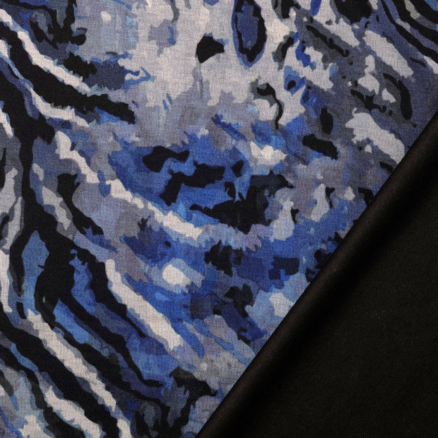 Jersey fabric Light Blue digital printed 