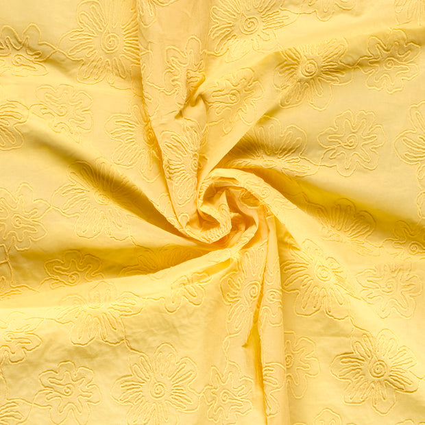  tela Amarillo claro bordado 