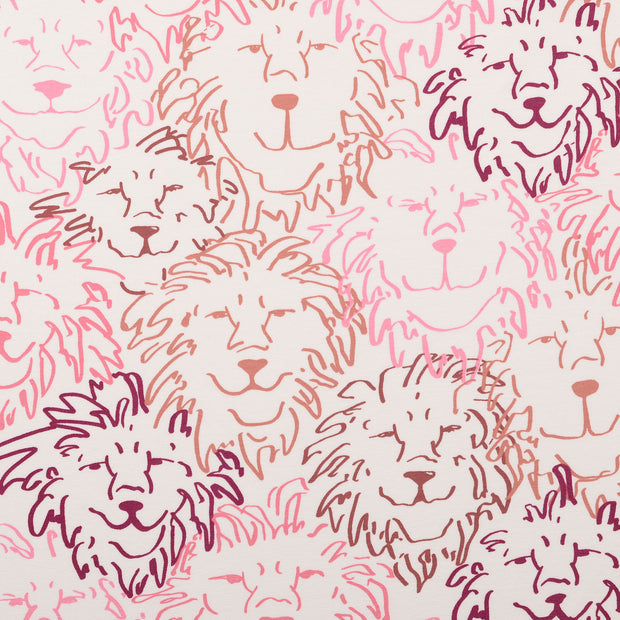 Jersey fabric Animals Light Pink