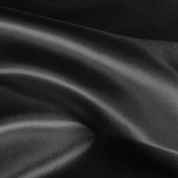 Satin tissu Unicolore Noir