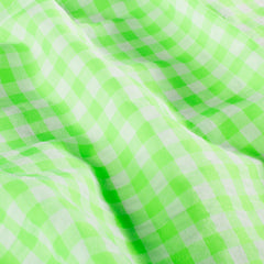 Cotton Poplin Seersucker Unicolour Neon Green