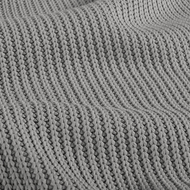 Heavy Knit fabric Cable Light Grey