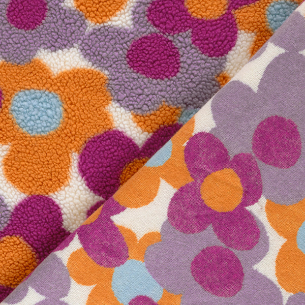 Sherpa Fleece tela Flores estampado 