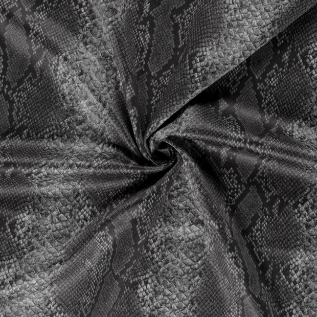 Suede leather fabric Grey printed 