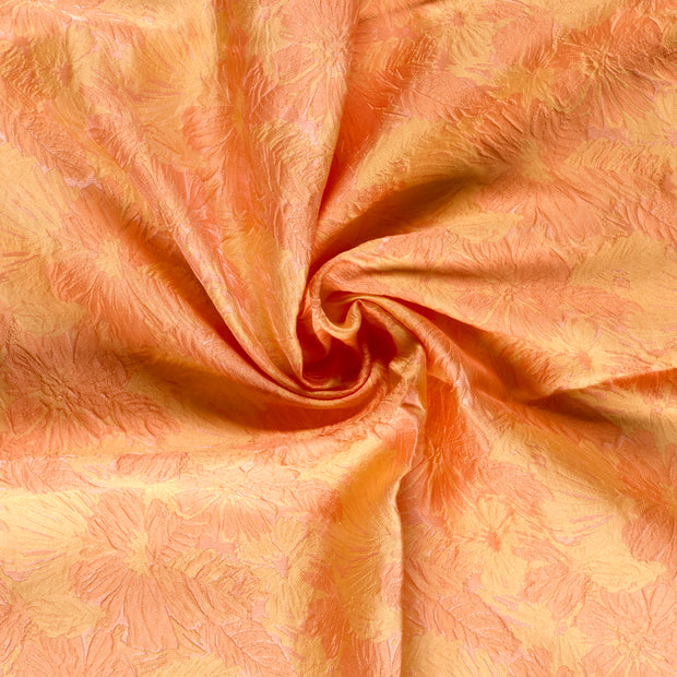 Jacquard tela Naranja teñido con hilo 