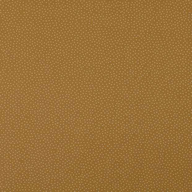 Cotton Poplin fabric Dots Beige