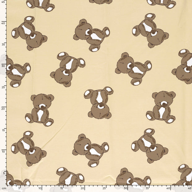 French Terry stof Beren Beige