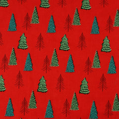 printed Trees Red