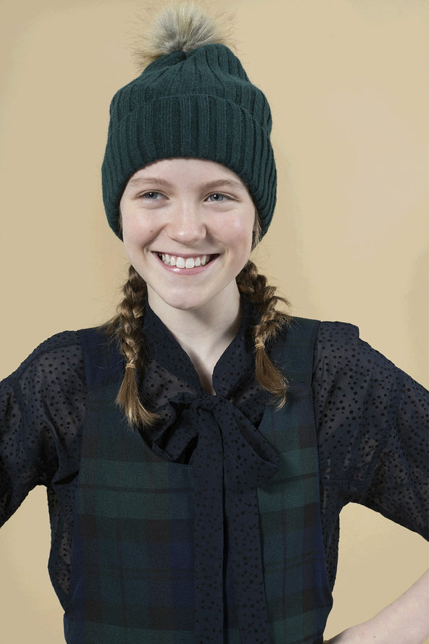 Gabardine fabric Checks Dark Green