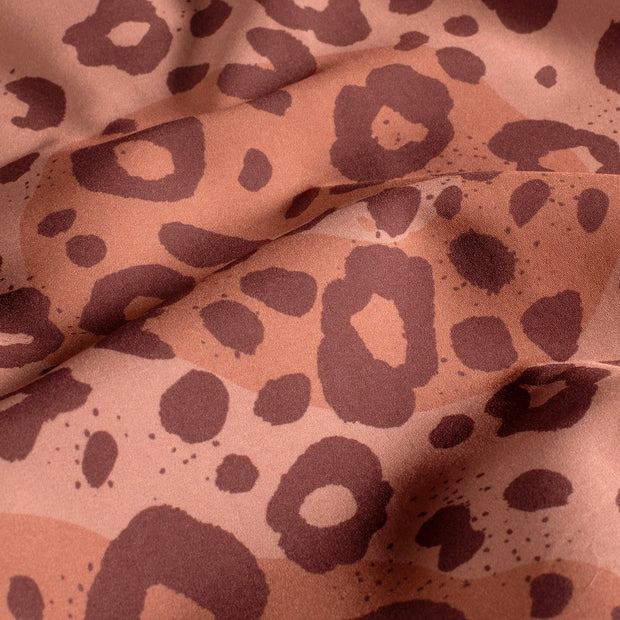 Softshell fabrik Leoparden Lachsfarbe