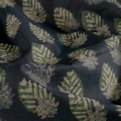 Voile printed Paisley Indigo