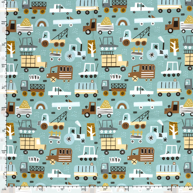 Jersey tissu véhicules Menthe