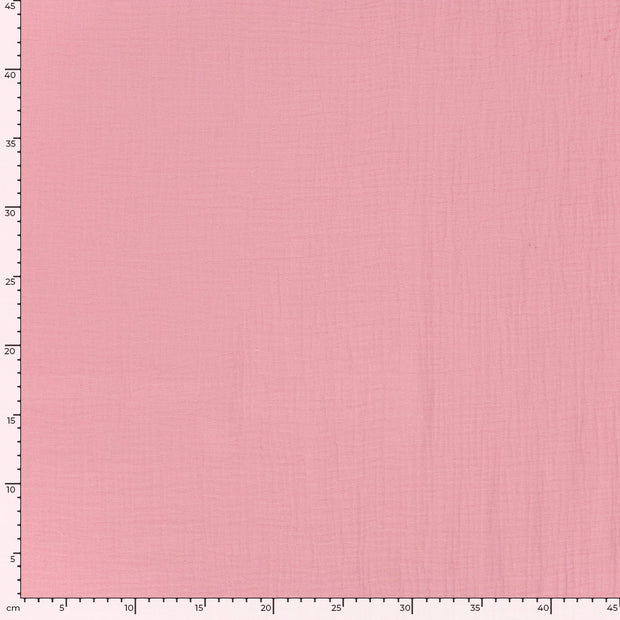 Muslin fabric Unicolour Coral