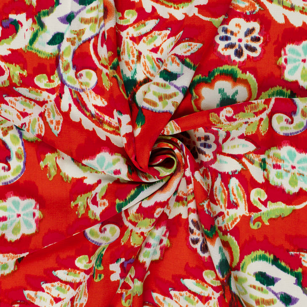 Polyester Bubble tela Rojo oscuro 
