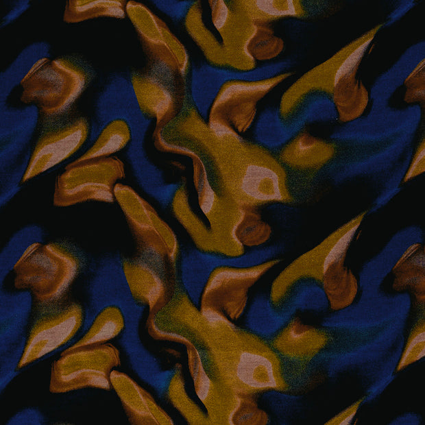 Poly Viscose Jersey fabric Indigo matte 