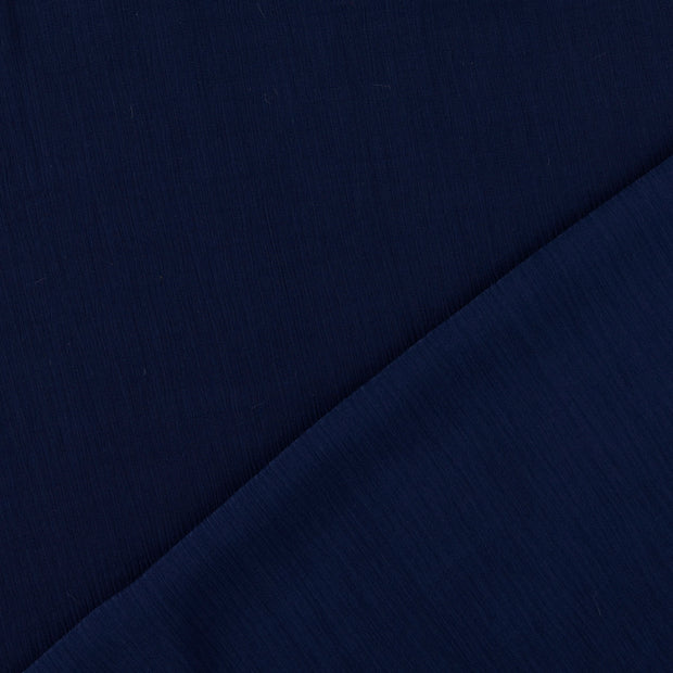 Viscose Poplin fabric Navy crushed 