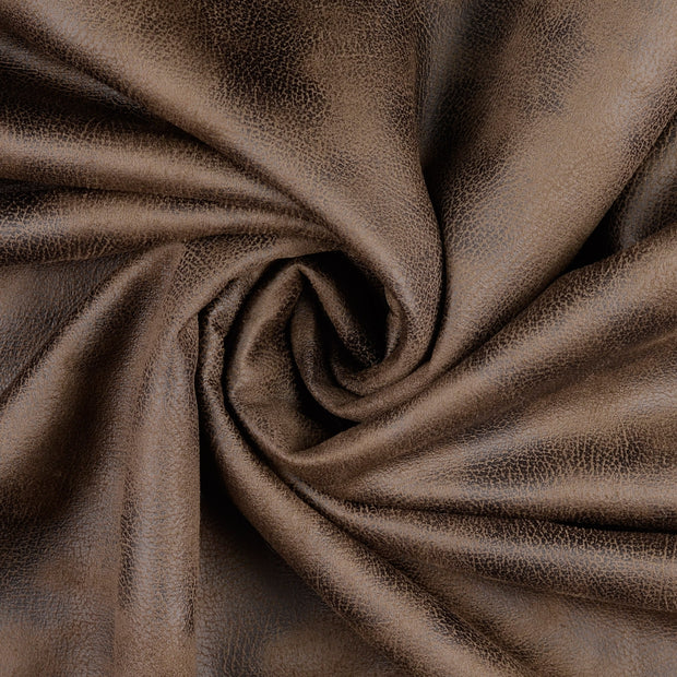 Imitation cuir tissu Marron doublé et l'arrière 
