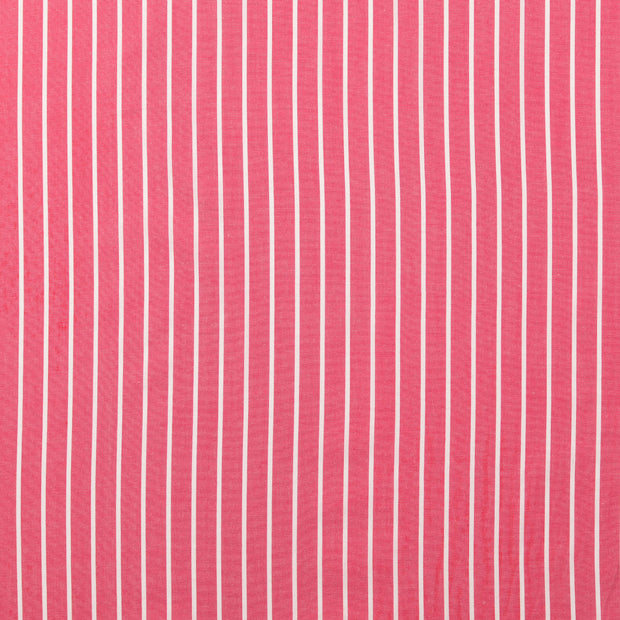 Cotton Poplin fabric Stripes Pink
