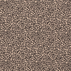 Katoen Jersey bedrukt Panter Beige