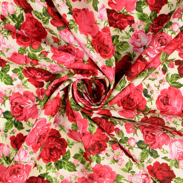  fabric White printed 