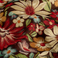 Gobeline Jacquard Blumen Rot