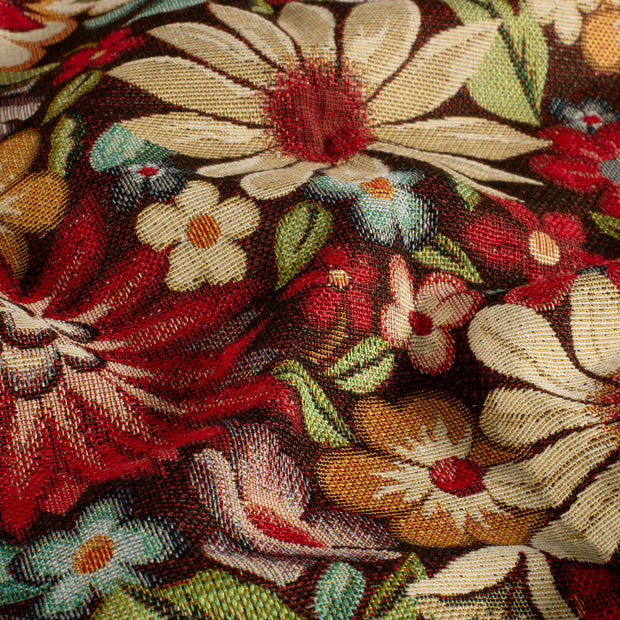 Gobelin stof Bloemen Rood