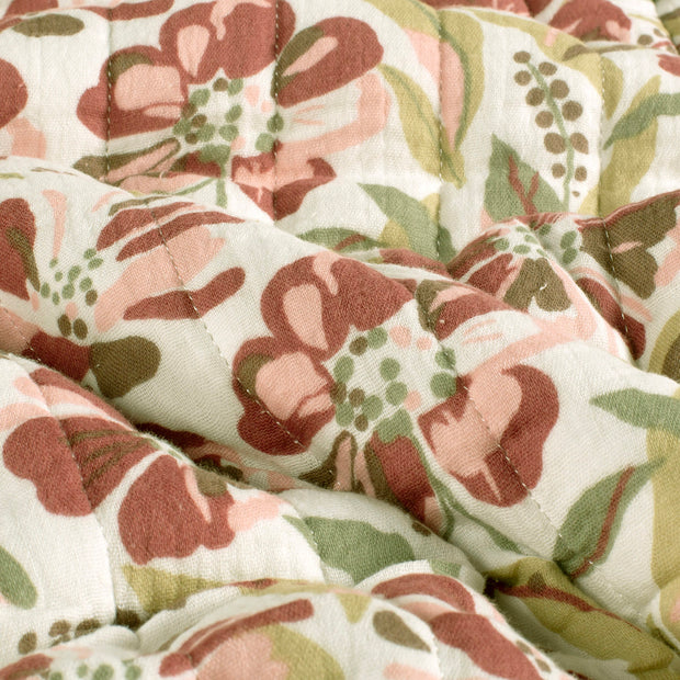 Muslin bounded fabric Leopards Off White