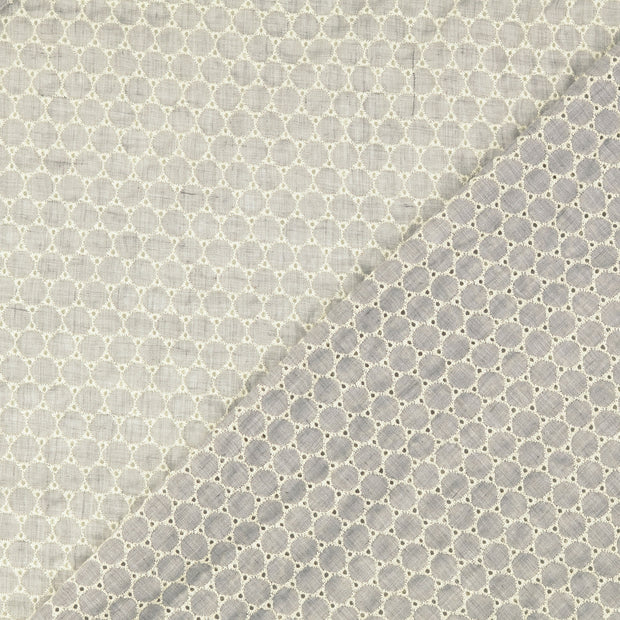  fabric Light Grey embroidered 