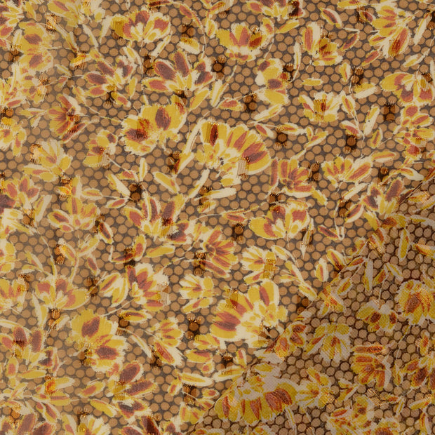 Chiffon fabric Flowers digital printed 