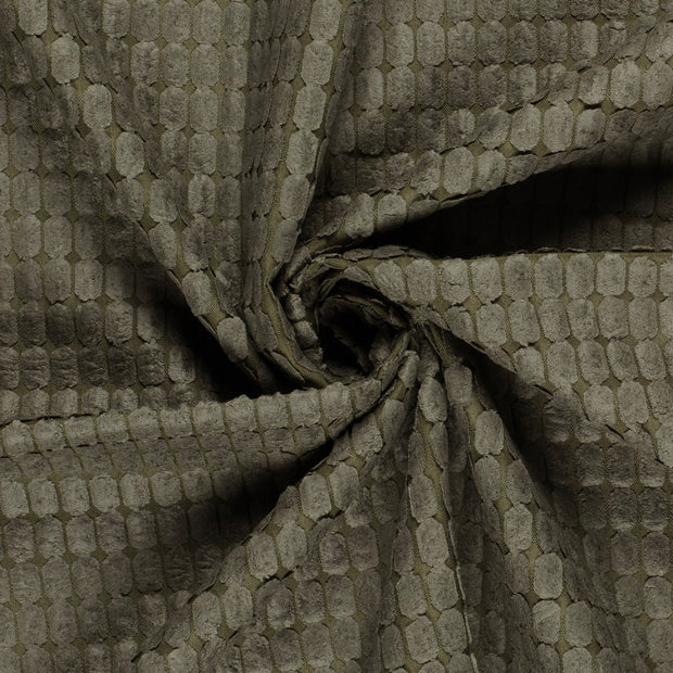 Jacquard tissu Unicolore Vert kaki